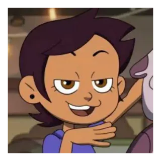 😏 867522d4 Luz Noceda The Owl House мультфильм, анимированный, Луз Носеда, Дом совы, ведьма, студент, персонаж, Дисней telegram sticker