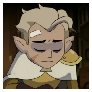 😔 86f2977e Hunter The Owl House Мультфильм, Фэнтези, Уставший, Грустный, Анимированный telegram sticker