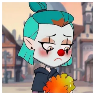 🤡 9630a503 Amity Blight The Owl House Мультфильм, Клоун, Грустный, Персонаж, Анимированный, The Owl House, Amity Blight telegram sticker