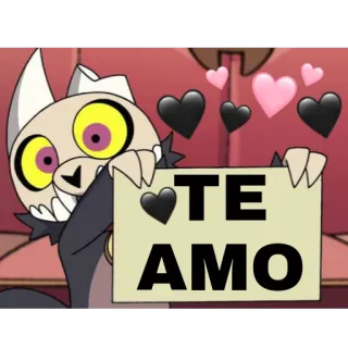 🥰 e5b48e15 King The Owl House TE AMO мультфильм, любовь, сердечки, испанский, The Owl House, Кинг telegram sticker