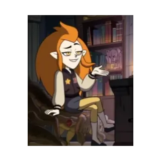 💁‍♀ f20c9965 Eda Clawthorne The Owl House Мультфильм, Анимация, Ведьма, Фэнтези, Эда Коготьорн, Дом совы telegram sticker