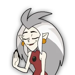 😌 3c41f076 Eda Clawthorne The Owl House desenho animado, bruxa, personagem, Eda, The Owl House, animado telegram sticker