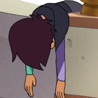 ☠️ a3ec4b44 Luz Noceda The Owl House desenho animado, animado, The Owl House, Luz Noceda, cansado, exaustão telegram sticker