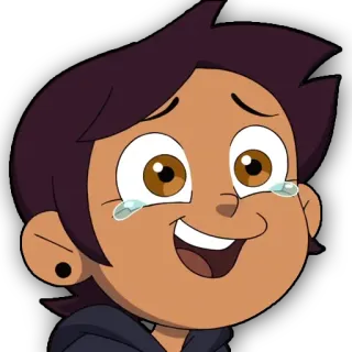 😃 e7a2f9cd Luz Noceda The Owl House Luz Noceda, The Owl House, Desenho animado, Animação, Chorando, Lágrimas de alegria telegram sticker