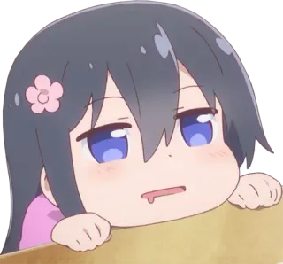 👀 2532cd50 Anime, Ragazza, Carina, Chibi, Annoiato/a telegram sticker