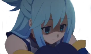 😞 74e2f60f Aqua Konosuba Anime, Ragazza, Aqua, Konosuba, Cartone animato, Divertente, Fanart telegram sticker