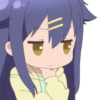 🤔 998877ab Ragazza anime, Cartone animato, Chibi, Carino, Pensieroso, Kawaii telegram sticker