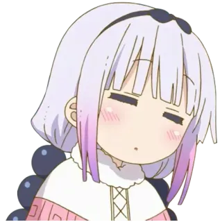 😪 9e6f1b71 Kanna Kamui Miss Kobayashi's Dragon Maid Anime, Drago, Carino, Kanna, Kanna Kamui, Kobayashi telegram sticker