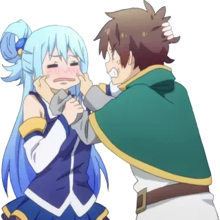 😠 f0e887ff Aqua Konosuba Anime, Konosuba, Aqua, Kazuma, Commedia, Isekai telegram sticker