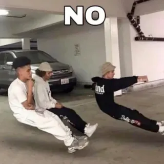 😩 96638422 NO gente, pose, humor, meme telegram sticker