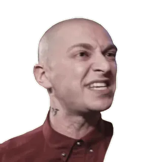 😡 d9f057b7 zły, łysy, mężczyzna, twarz, wyraz telegram sticker