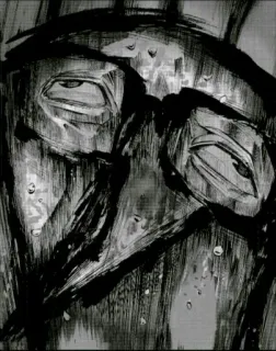 🥴 51269635 smutny, szkic, rysunek, twarz, oczy whatsapp sticker