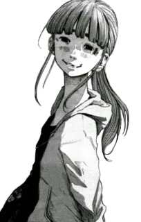 😊 67de1d5e Anime, Dziewczyna, Uśmiech, Sztuka, Manga whatsapp sticker