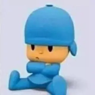 😠 c025b18f Pocoyo pocoyo, cartone animato, bambini, blu, personaggio whatsapp sticker