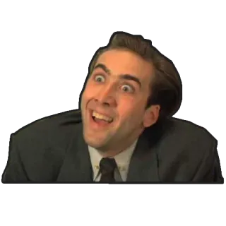 😐 4b94e0a7 Nicolas Cage Nicolas Cage, Meme, Lucu, Aktor, Ekspresi, Wajah whatsapp sticker