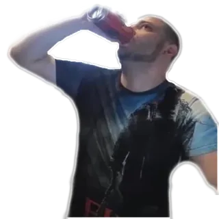 🍺 66541009 мужчина, пьет, напиток, банка, человек, взрослый telegram sticker