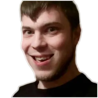 😝 cfe704e5 мужчина, человек, улыбающийся, портрет, крупный план telegram sticker