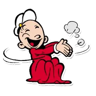 👼 d791c97d Swee'Pea Popeye малыш, мультфильм, Сладкая Горошинка, Моряк Попай telegram sticker