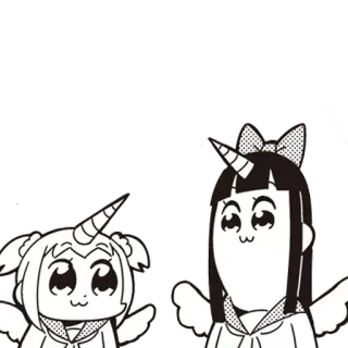 🦄 046be9f8 Kreskówka, Anime, Naklejka, Jednorożec, Słodkie telegram sticker