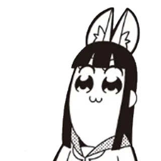 🐰 282f9452 Popuko Pop Team Epic anime, manga, Pop Team Epic, Popuko, śmieszne, mem telegram sticker