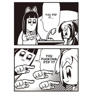 👉 e0db45e1 YOU DID IT... YOU FUCKING DID IT! Anime, Manga, Komiks, Przekleństwa telegram sticker