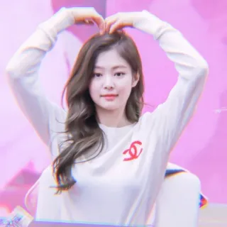 ❤ 1b0888fe Jennie kpop, penyanyi, wanita, idola, hati, mode, asia whatsapp sticker