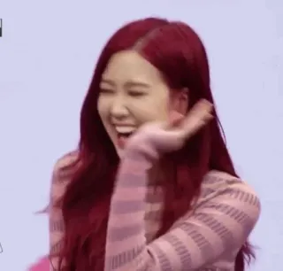 😂 3e9558e6 Rosé Rosé, Blackpink, K-pop, penyanyi, selebriti, tertawa whatsapp sticker