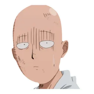 🤣 93a519fb Saitama One-Punch Man anime, manga, One-Punch Man, Saitama, hero, funny, serious, blank stare telegram sticker