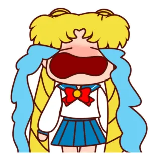 🤣 9c246e64 Sailor Moon 动漫, 哭泣, 伤心, 美少女战士, 卡通, 漫画 telegram sticker