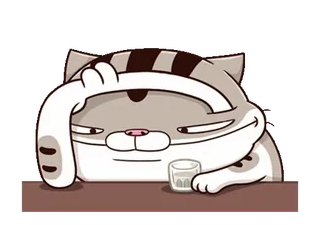 😊 dab6f3cd кот, животное, напиток, бар whatsapp sticker