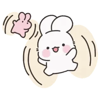 😊 9ca1afd4 кролик, зайчик, милый, животное, прыгающий whatsapp sticker