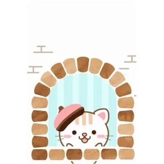 😊 38b326e5 gato, animal, mono, boina telegram sticker