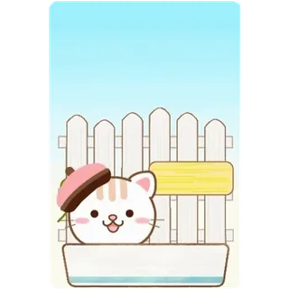 😊 757c7b88 gato, lindo, kawaii, boina, valla telegram sticker