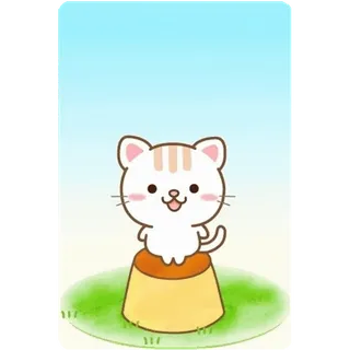 😊 81f01d3c gato, pudín, lindo, kawaii, dibujos animados, animal telegram sticker