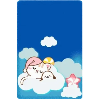 😊 82aaecb2 gato, perro, nubes, durmiendo, dibujos animados, lindo telegram sticker