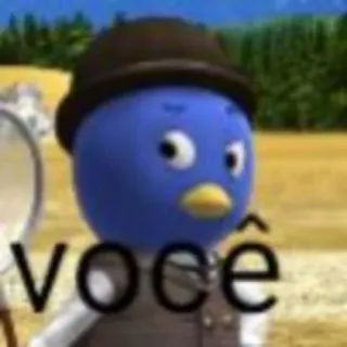 🐃 af39c261 você Мультфильм, Синий, Человек, Шляпа, Смешной telegram sticker