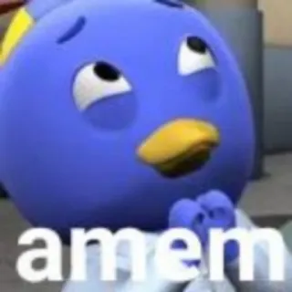 🙏 ce6c41b3 amen мультфильм, мем, аминь, молитва telegram sticker