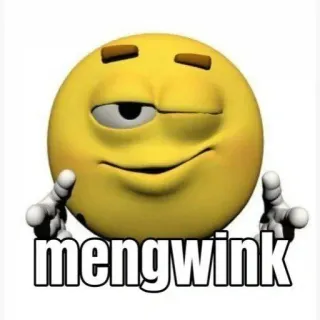 😉 05540fcf mengwink emoji, wink, meme, mengwink, smirk whatsapp sticker