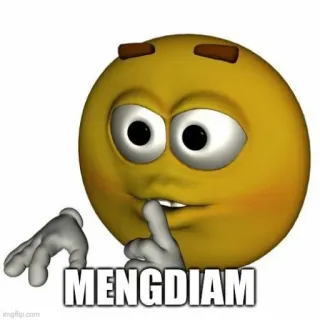 🤫 25f8f872 MENGDIAM emoji, shush, silence, quiet, finger, mouth, yellow whatsapp sticker