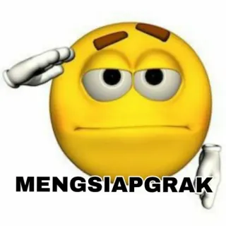 😵 435d8280 MENGSAPIAGRAK emoji, salute, men, gesture, respect whatsapp sticker