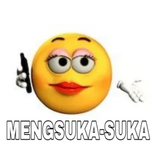 😏 5beadad8 MENGSUKA-SUKA emoji, smiley, cartoon, face, expression, funny whatsapp sticker