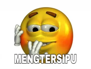 🥺 73496f80 MENGTERSIPU emoji, yellow, face, mengtersipu whatsapp sticker