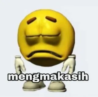 😞 88b1d683 mengmakasih emoji, thank you, gratitude, yellow, sad whatsapp sticker