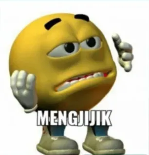 😒 cea8cb04 MENGIJIK emoji, cartoon, expression, funny, meme whatsapp sticker