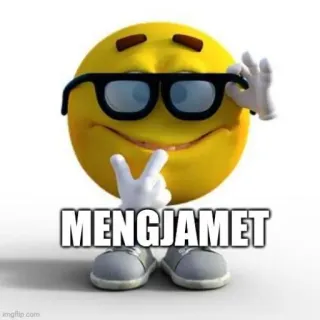 🥵 e3c5774d MENGJAMET emoji, sunglasses, peace sign, cartoon, funny, meme whatsapp sticker
