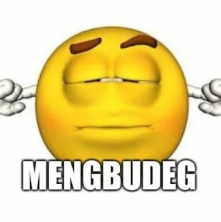 🤫 f92cac2a MENGBUDEG emoji, meme, funny, expression, comedy whatsapp sticker