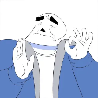 👌 117541a8 Sans Undertale Sans, 传说之下, 骷髅, 表情包, OK手势 telegram sticker
