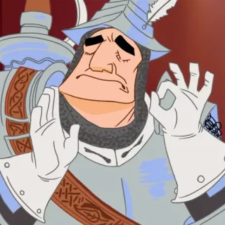 👌 a560c5e9 OK手势, 中世纪, 骑士, 盔甲, 表情包, 手势 telegram sticker