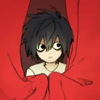 🦔 76bc608d L Lawliet Death Note Anime, Mangá, Detetive, Intelectual, L telegram sticker