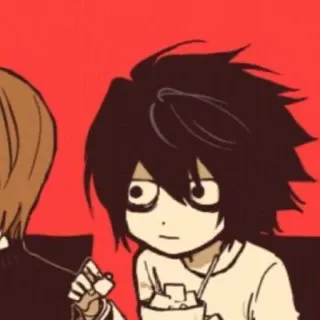 🦔 b7d9019a L Lawliet Death Note Anime, Detetive, Mangá, L, Doces telegram sticker